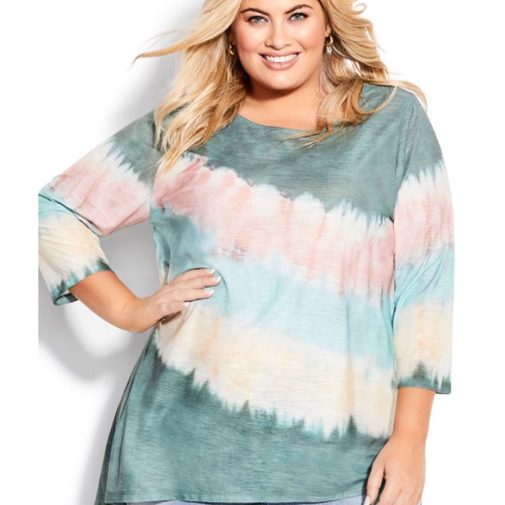 3/4 Sleeve Tye Dye Tee